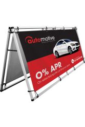 Banner Frame with 2 Banners advertising car finance deals