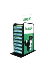 Case Stacker displaying pet food